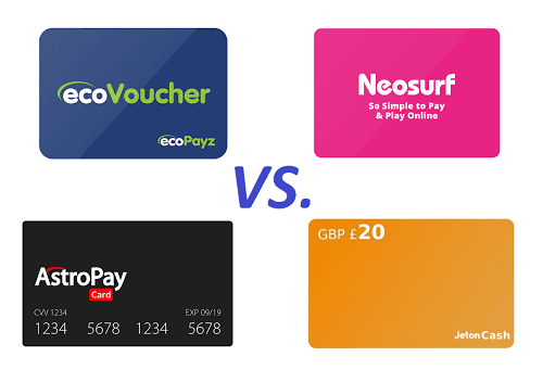 ecoVoucher vs. JetonCash, AstroPay, Neosurf