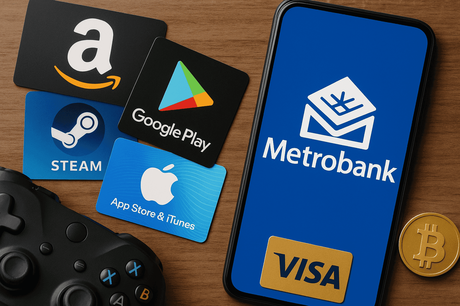 Buy gift cards with Metrobank