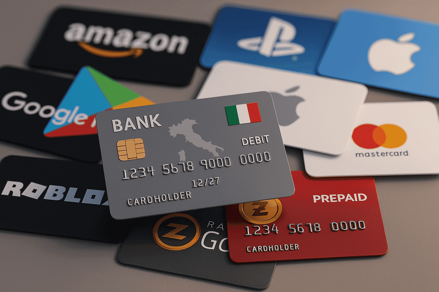 Buy Gift Cards with Bank in Italy