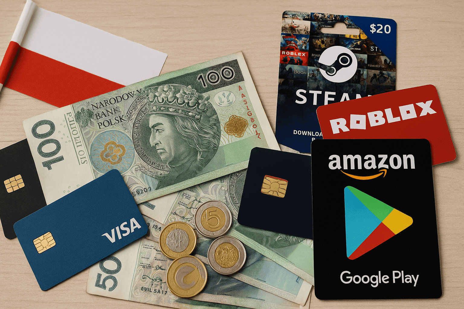 Buy Gift Cards with Bank in Poland