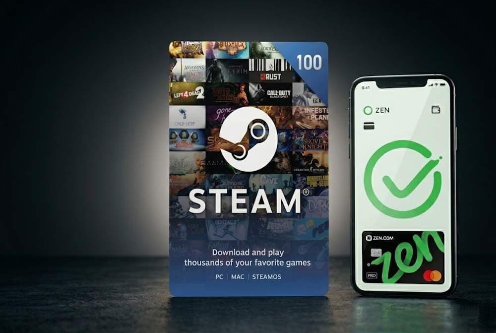 Buy Steam Wallet credits with Zen Wallet