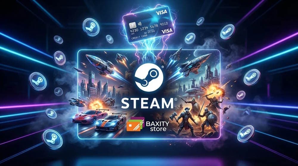 Buy Steam Wallet credits with Visa Card