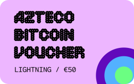 Azteco Bitcoin Lightning Voucher €50 from baxity.com