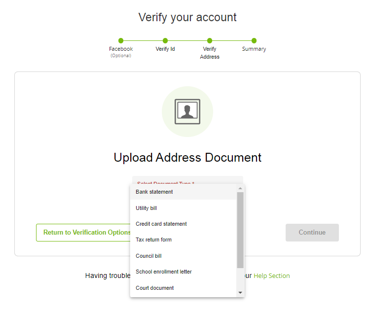 Account Verification: process documents you - Baxity