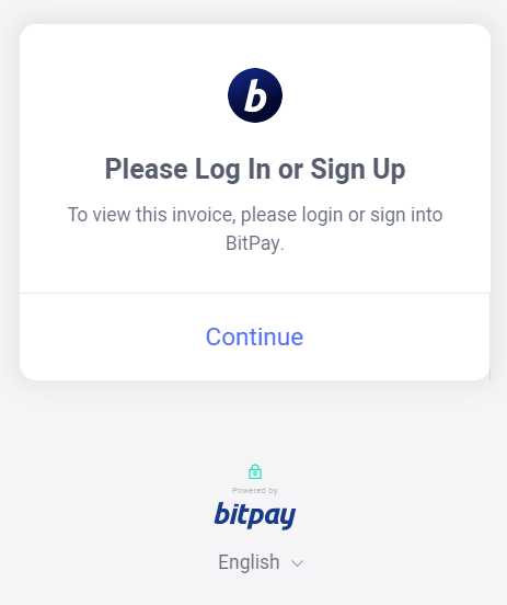 Bitpay login