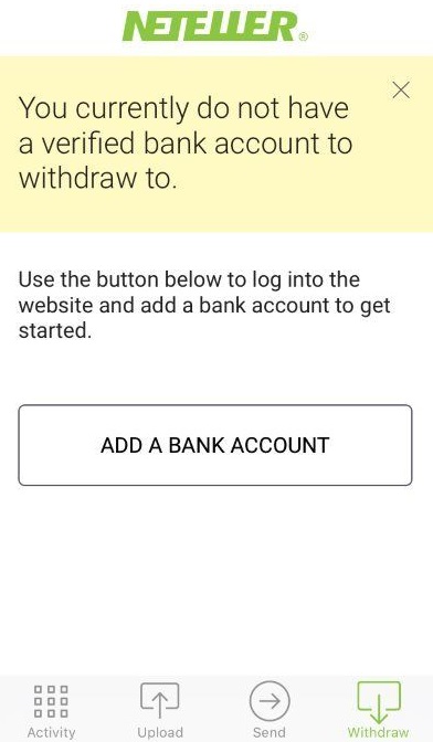 Neteller App withdraw
