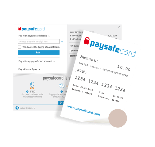 Paysafecard, 10 € - 100 €