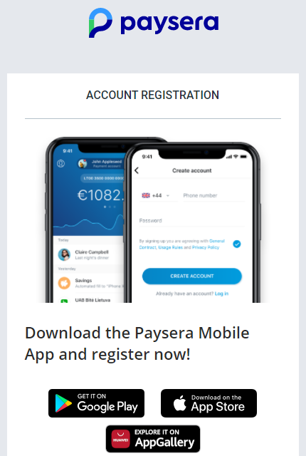 paysera registration new