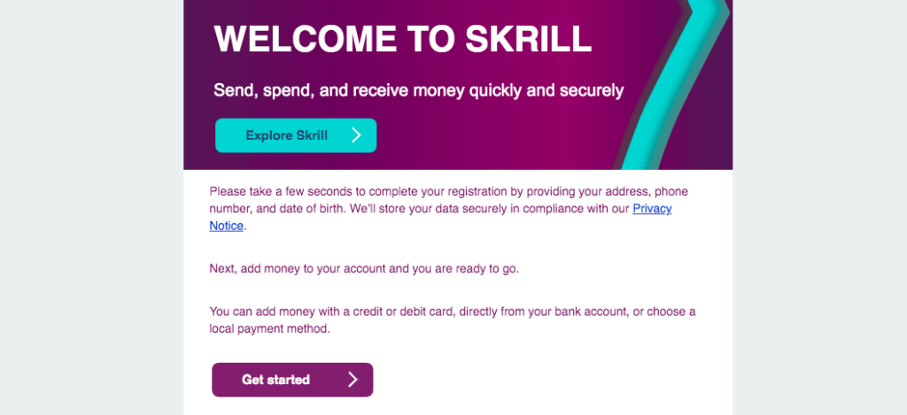 Как верифицировать skrill через мобильное приложение