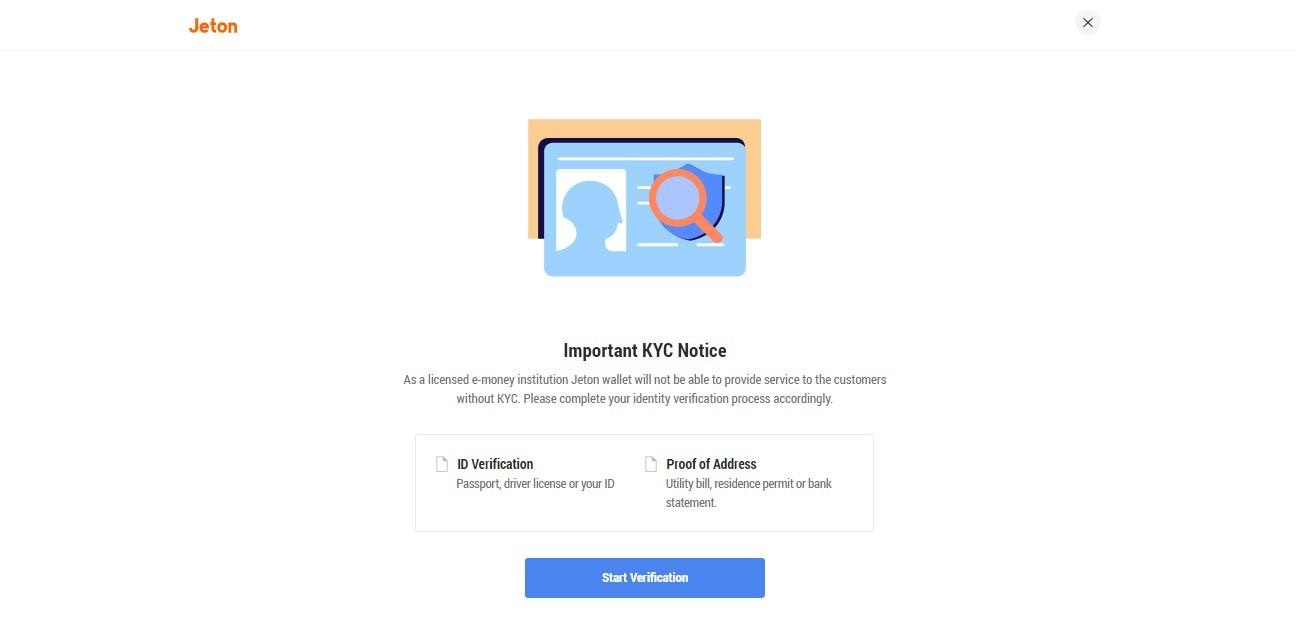 jeton e-wallet verification KYC