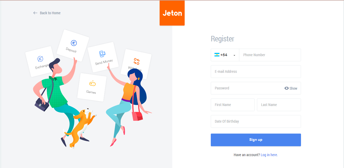 jeton wallet account registration 2