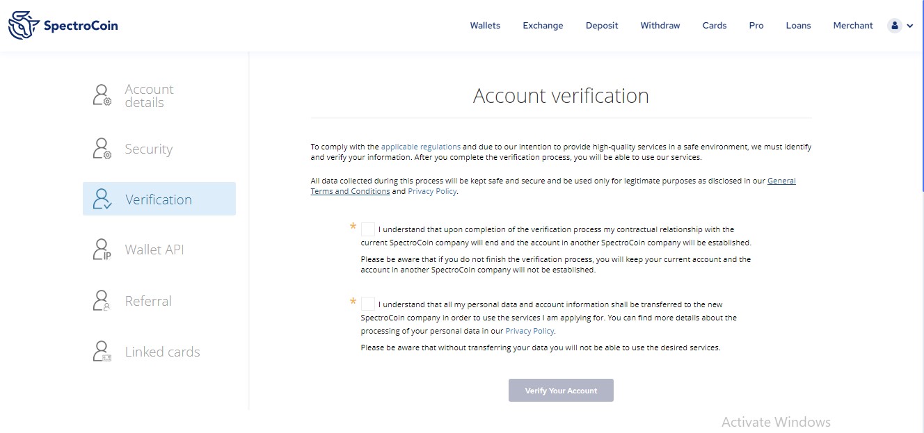 specrtocoin verification 3