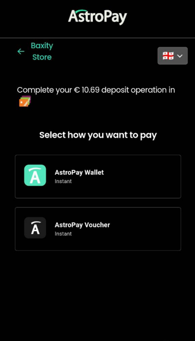 AstroPay wallets