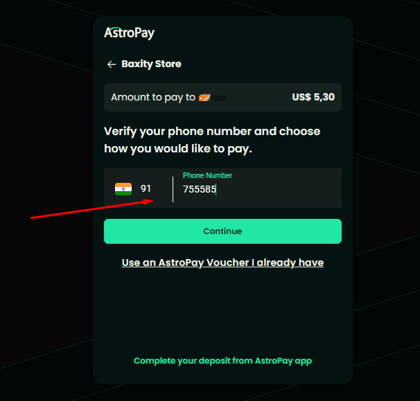 Como pagar online com voucher AstroPay e saldo da carteira AstroPay