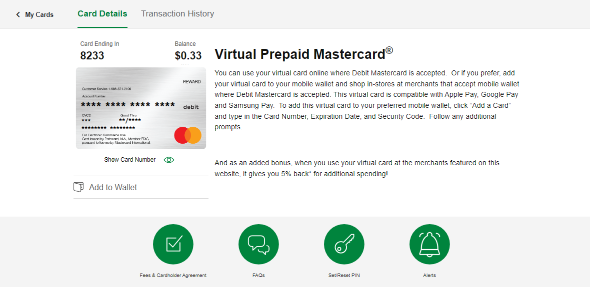 Virtual Mastercard 