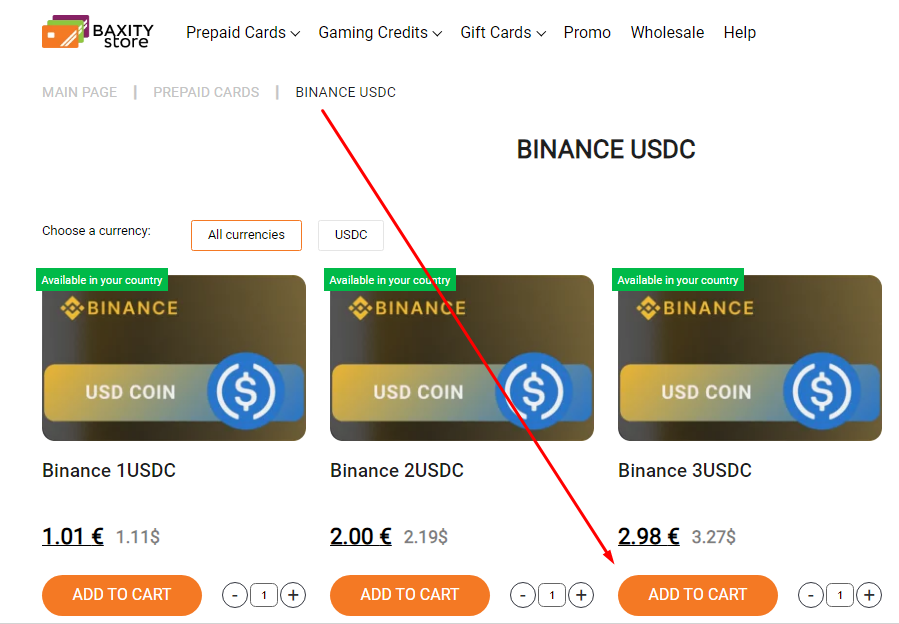 How to buy Binance gift card with Neosurf balance or voucher?