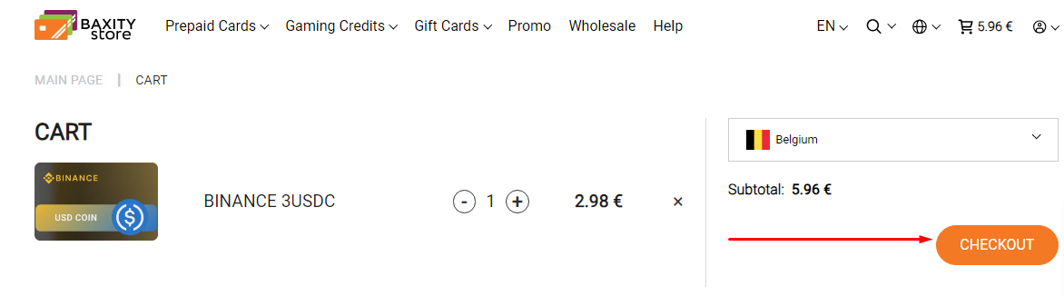 Binance Gift Card with Neosurf