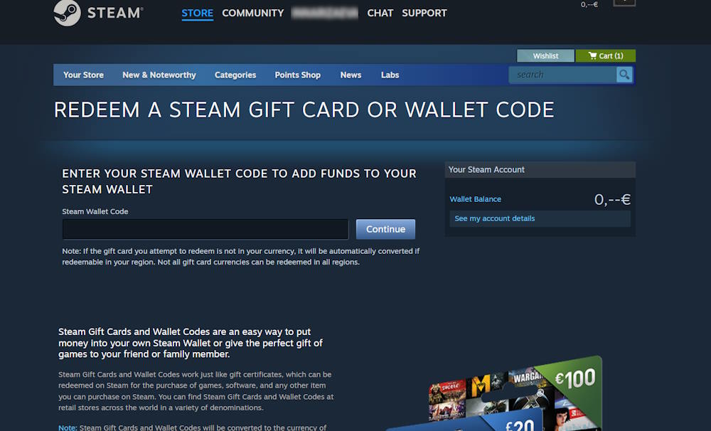 How to Redeem Steam Gift Card on Steam