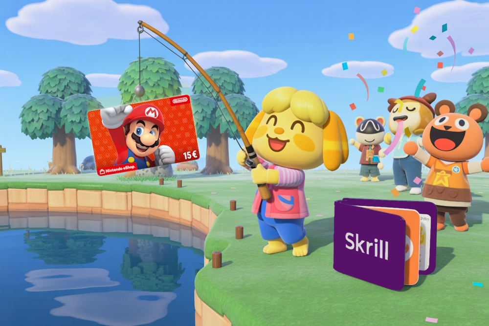 Nintendo online card with Skrill