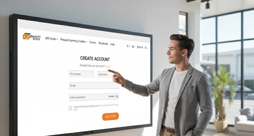 How to create an account on Baxity Store