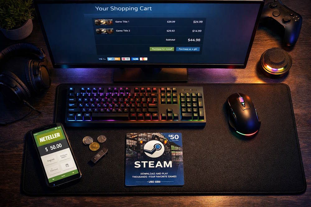 How to top up Steam with NETELLER
