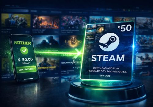 Steam online top-ups via NETELLER are also popular