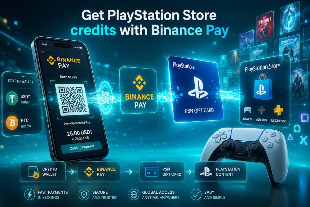 How to Get PSN Credits with Binance Pay Online
