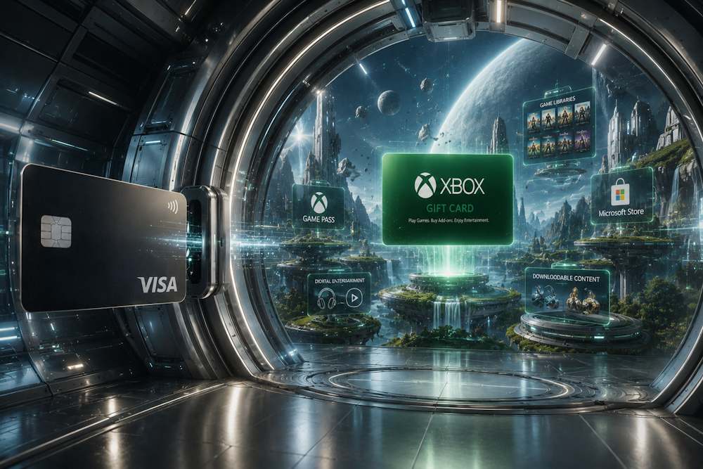 Using an Xbox Gift Card with Visa