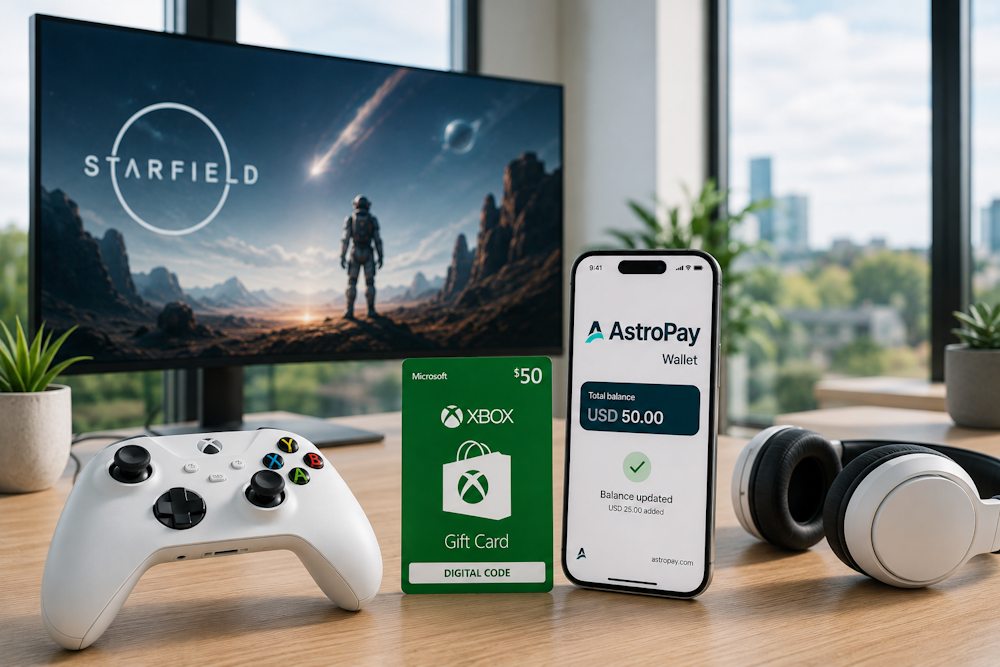 Learn how to buy Xbox Gift Cards with AstroPay Wallet at Baxity Store