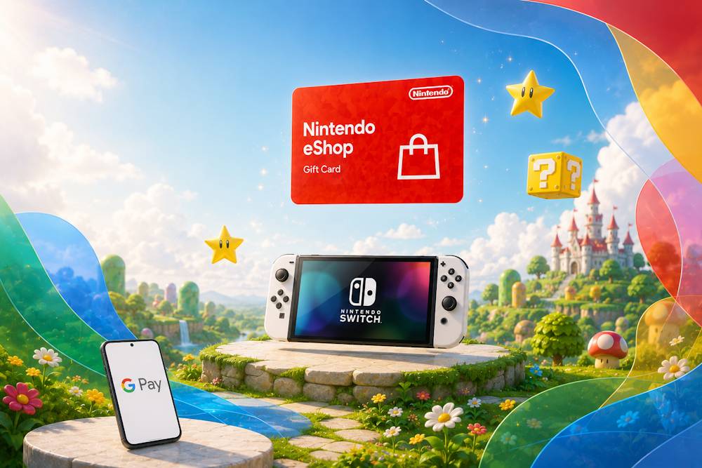 Topping up Nintendo with Google Pay