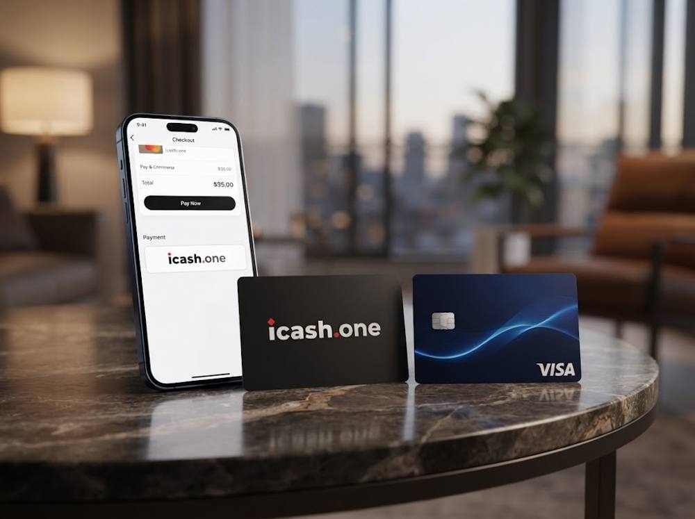 Pay for iCashOne with a Visa card
